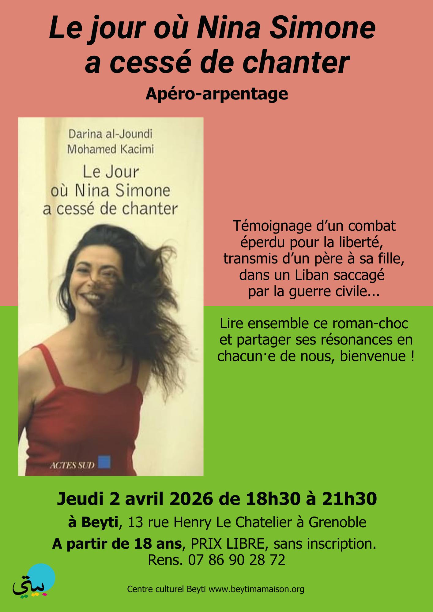 Le jour où Nina Simone a cessé de chanter, apéro-arpentage